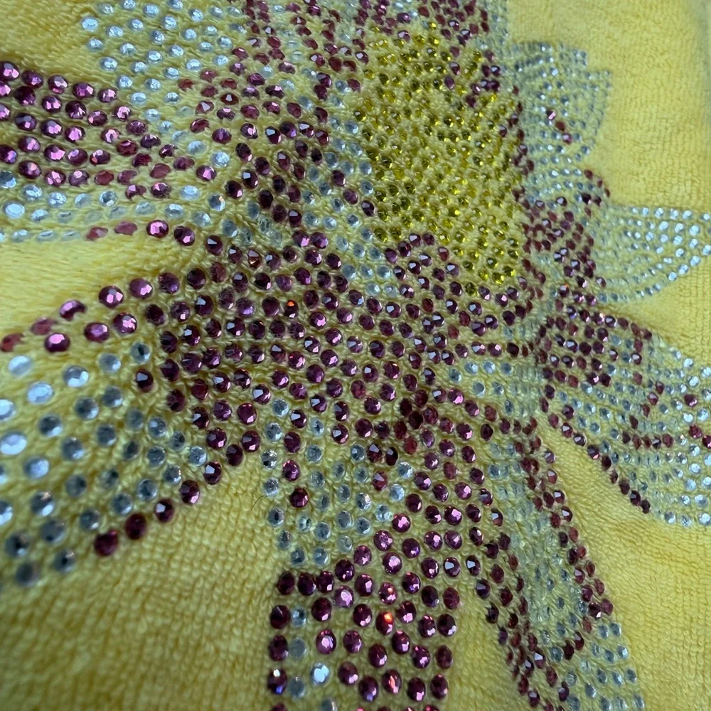 Designer From Denny’s! Circo Bright Yellow & White Hooded Zip-Up Terry Tunic - Picture 10 of 15